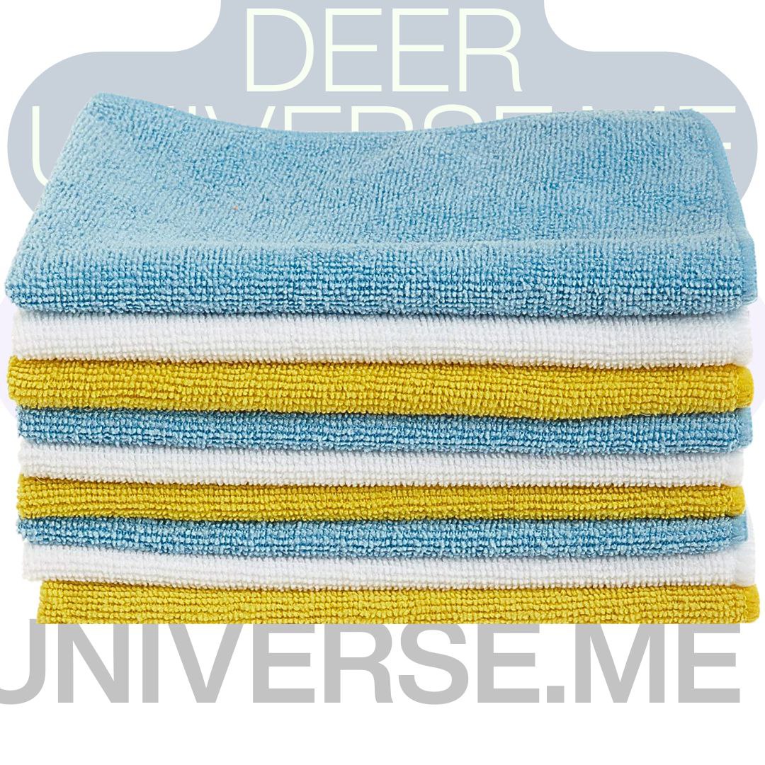 Amazon Basics Microfiber Cleaning Cloths, Non-Abrasive, Reusable 